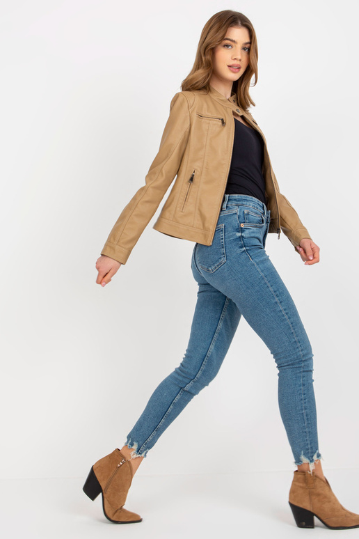 Lehká velbloudí motorkářská bunda z... Lehká velbloudí motorkářská bunda z...