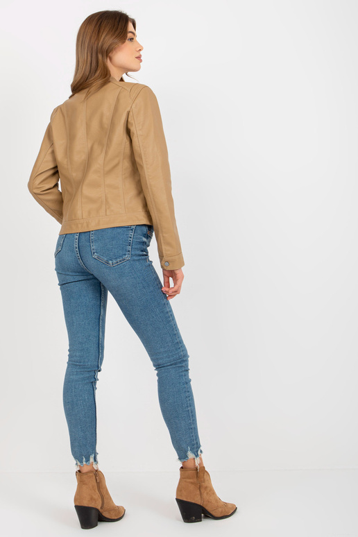 Lehká velbloudí motorkářská bunda z... Lehká velbloudí motorkářská bunda z...