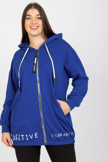 Tmavě modrá mikina s kapucí...