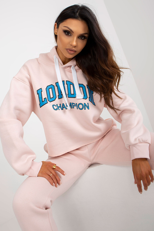 Světle růžový a modrý mikinový set s...