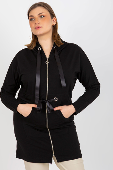 Černá dlouhá mikina s...