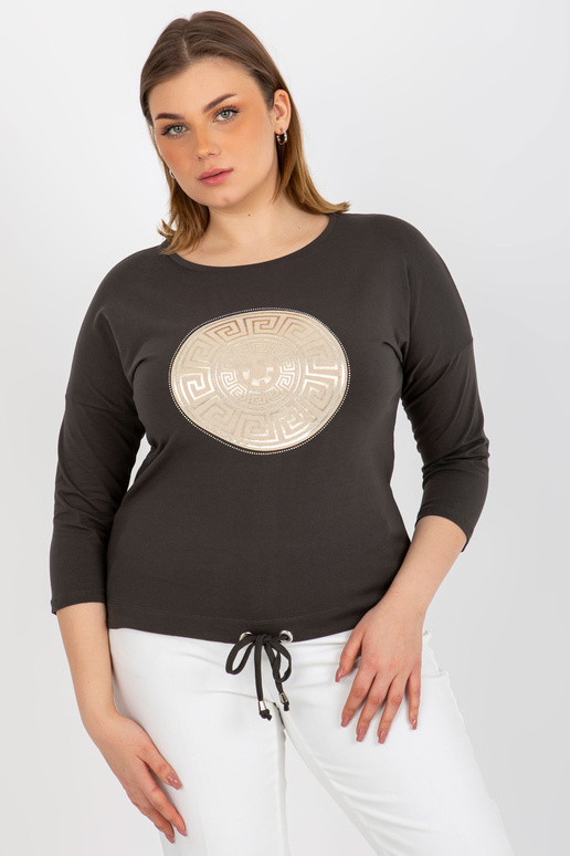 Halenka khaki velikosti plus s...