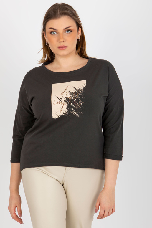 Khaki dámská halenka větší velikosti...