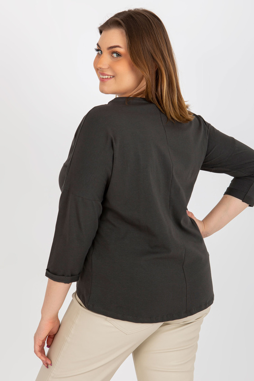 Khaki dámská halenka větší velikosti...