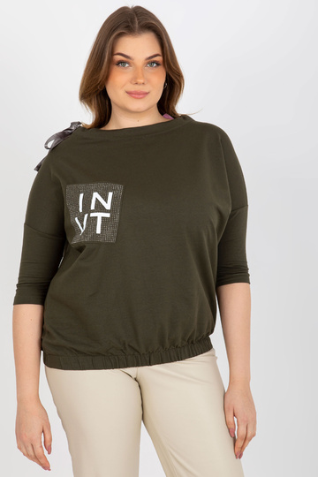 Khaki dámská halenka větší... 2