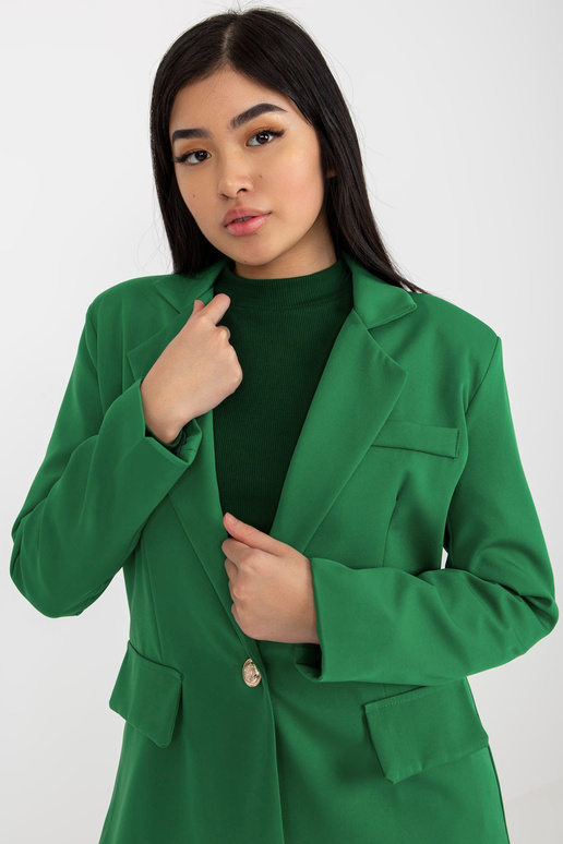Zelené dámské sako se zapínáním na...