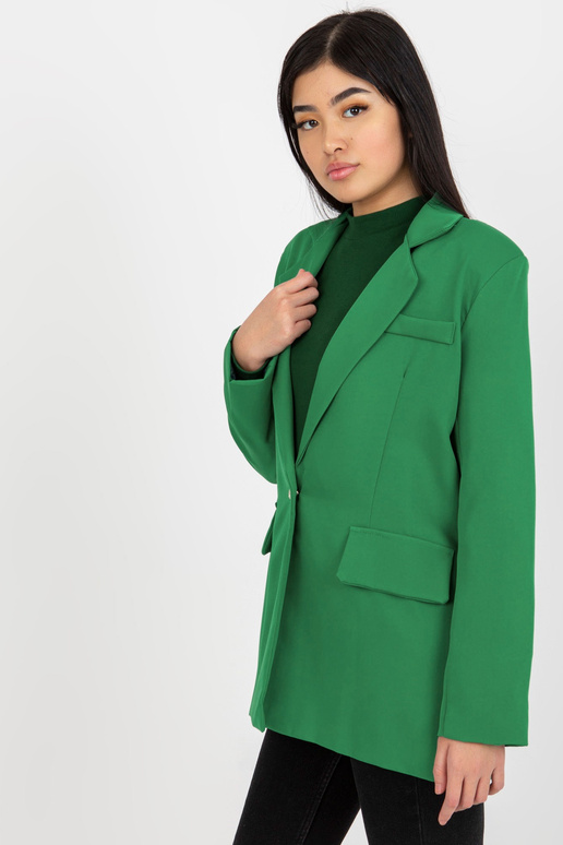 Zelené dámské sako se zapínáním na...