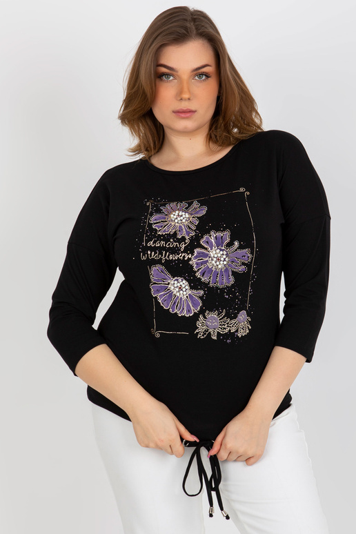 Černá dámská halenka velké velikosti...