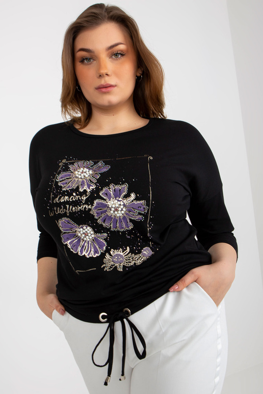 Černá dámská halenka velké velikosti...