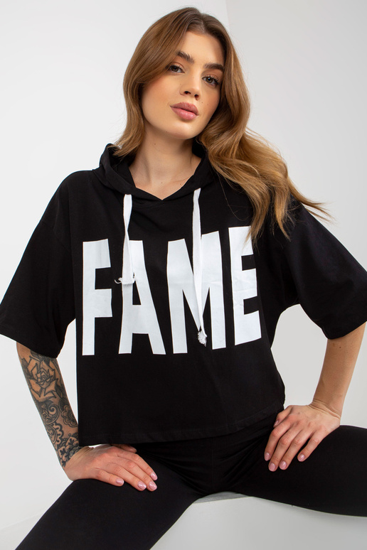 Černý ležérní set s legínami a nápisy