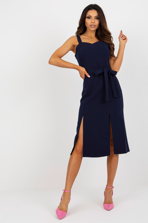 Námořnicky modré koktejlové šaty na...