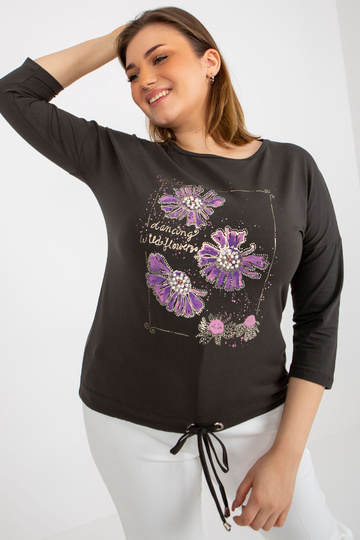 Khaki bavlněná halenka...