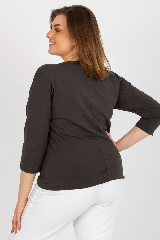 Khaki bavlněná halenka velké...