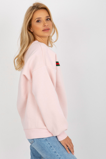 Světle růžová mikina bez...