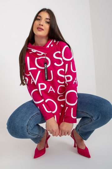 Fuchsiová bavlněná mikina...