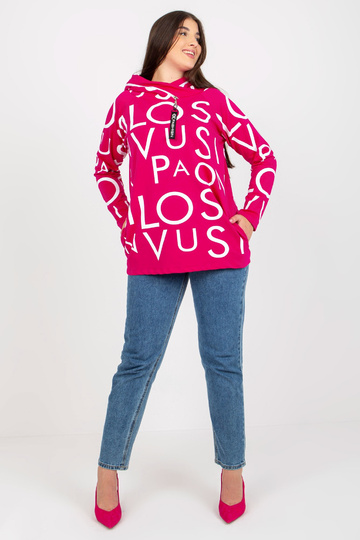 Fuchsiová bavlněná mikina... 2