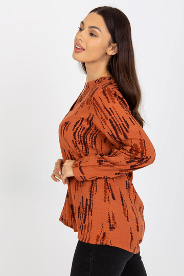 Světle hnědá halenka s...