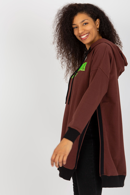 Bluza VI-BL-327.70P TMAVĚ HNĚDÁ Bluza VI-BL-327.70P TMAVĚ HNĚDÁ