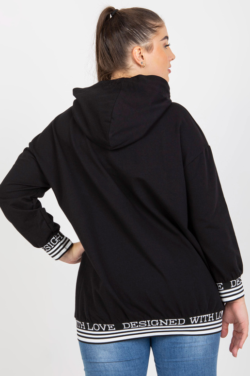 Černá dámská mikina na zip plus...