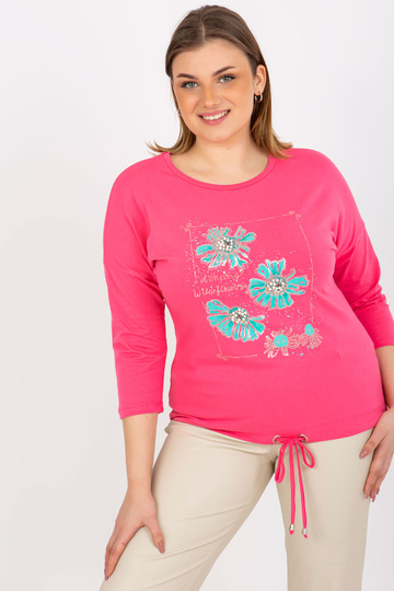 Růžová dámská halenka větší...