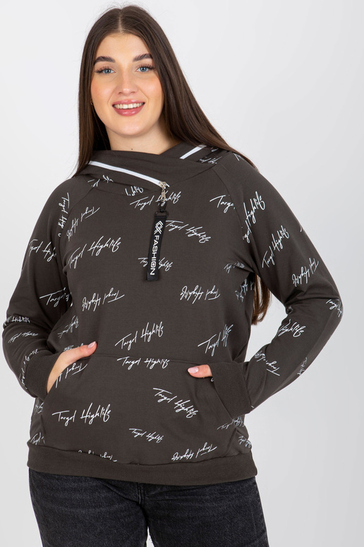 Khaki dámská mikina nadměrné...