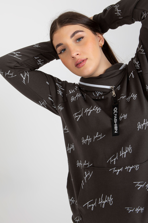 Khaki dámská mikina nadměrné...