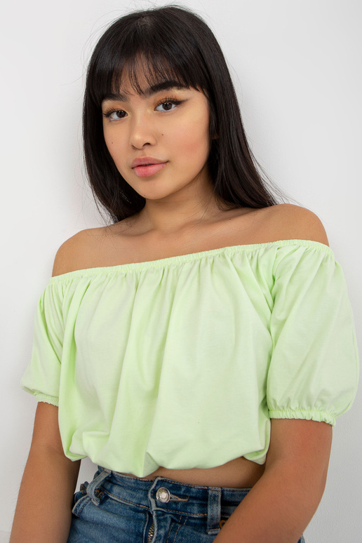 Krátká limetková španělská halenka s...