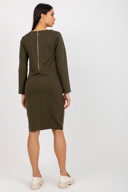 Khaki ležérní mikinové šaty se zadním... Khaki ležérní mikinové šaty se zadním...