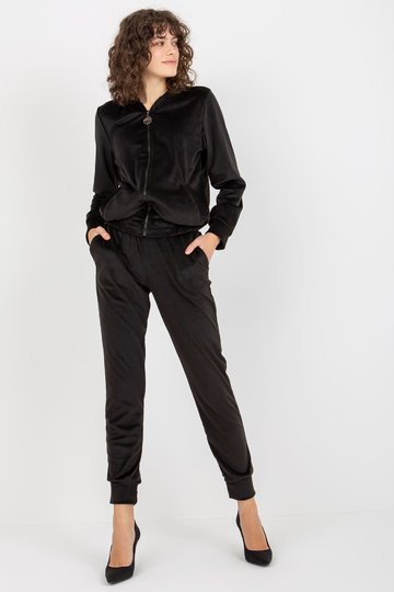 Černý dámský velurový set s... 2