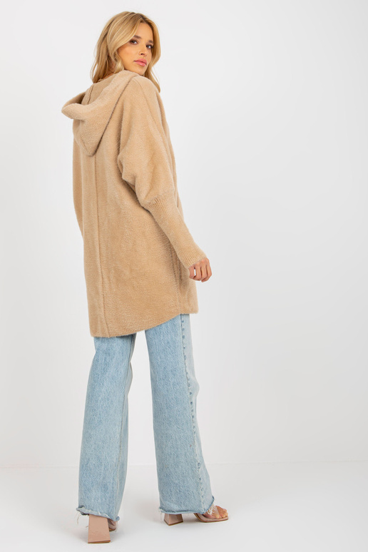 Camel dámský kabát z alpaky s kapucí...