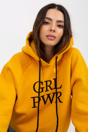 Žlutá mikina s mikinou a... 2