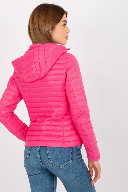 Růžová přechodová prošívaná bunda s... Růžová přechodová prošívaná bunda s...