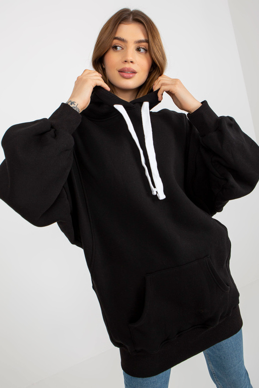 Černá mikina Basic dlouhá mikina s...