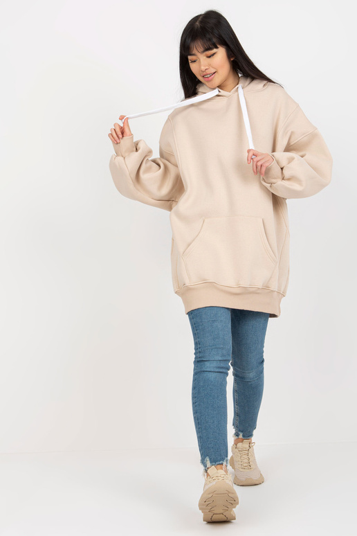 Béžová mikina dlouhá mikina basic... Béžová mikina dlouhá mikina basic...