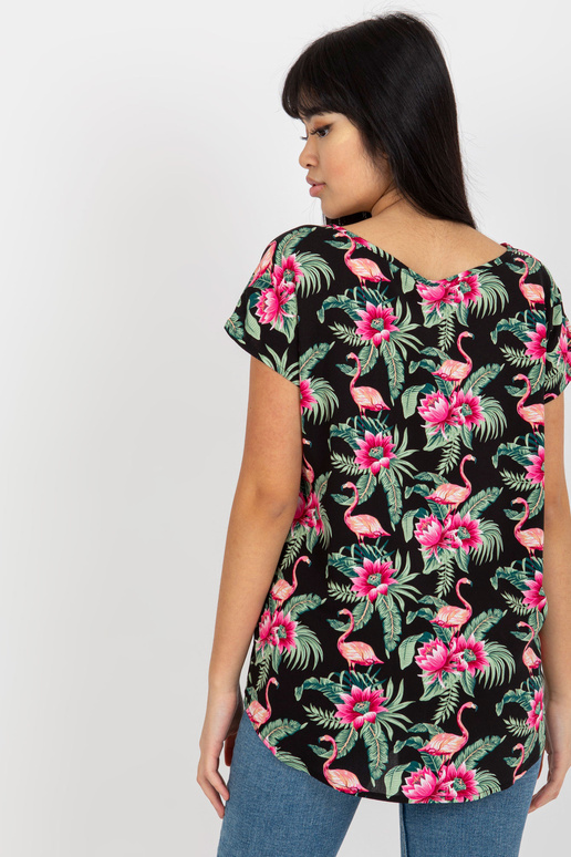 Bluzka-D73771R10978P-czarno-zielony Bluzka-D73771R10978P-czarno-zielony