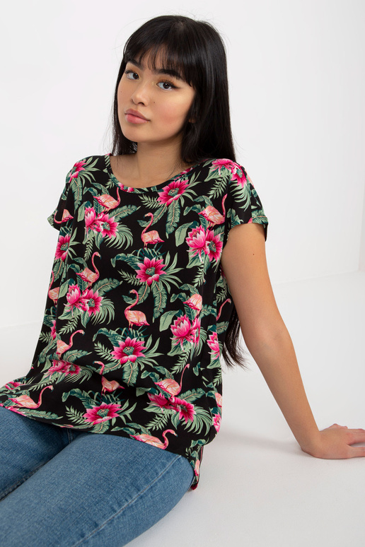 Bluzka-D73771R10978P-czarno-zielony Bluzka-D73771R10978P-czarno-zielony