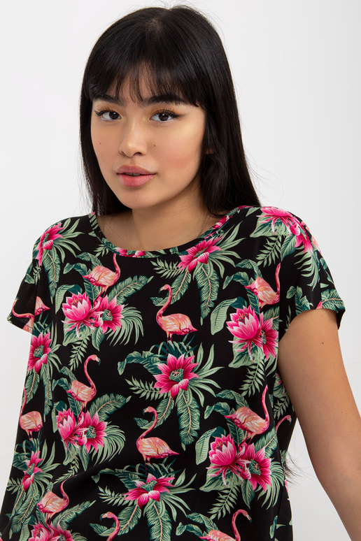 Bluzka-D73771R10978P-czarno-zielony Bluzka-D73771R10978P-czarno-zielony