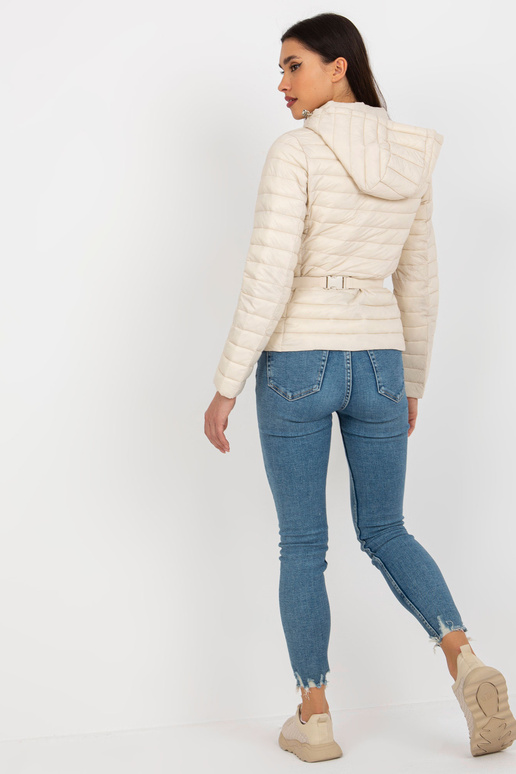 Béžová přechodná prošívaná bunda s...