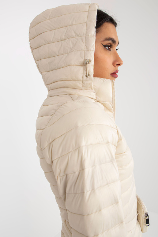 Béžová přechodná prošívaná bunda s...