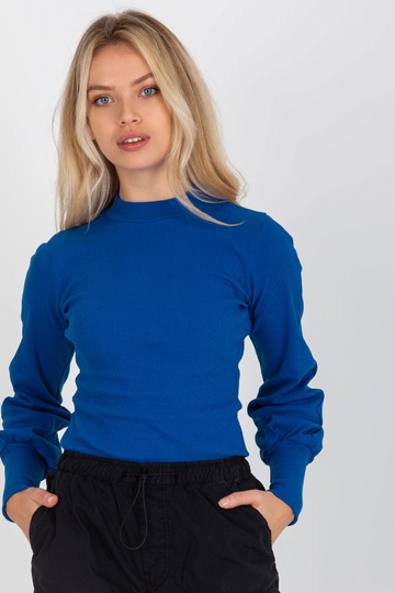 Tmavě modrá žebrovaná basic... 2