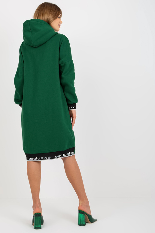 Tmavě zelená Mayar dlouhá mikina na zip