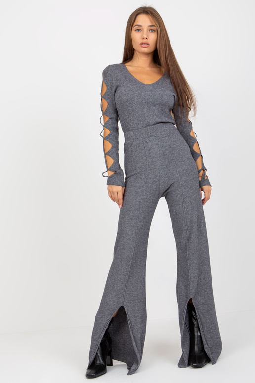 Spodnie VI-SP-20271.97 TMAVĚ ŠEDÁ