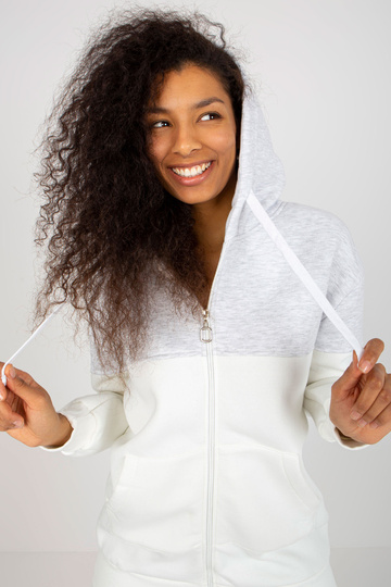 Šedo-ecru mikina dlouhá...