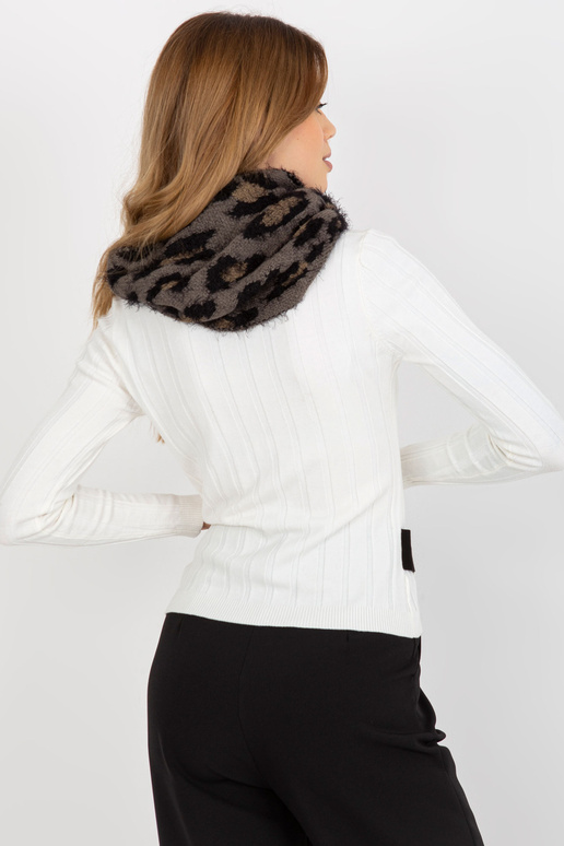 Šedo-černý dámský zimní komín leoptern