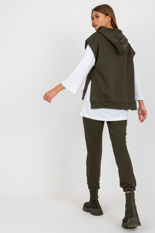 Khaki třídílný ležérní set s mikinou Khaki třídílný ležérní set s mikinou