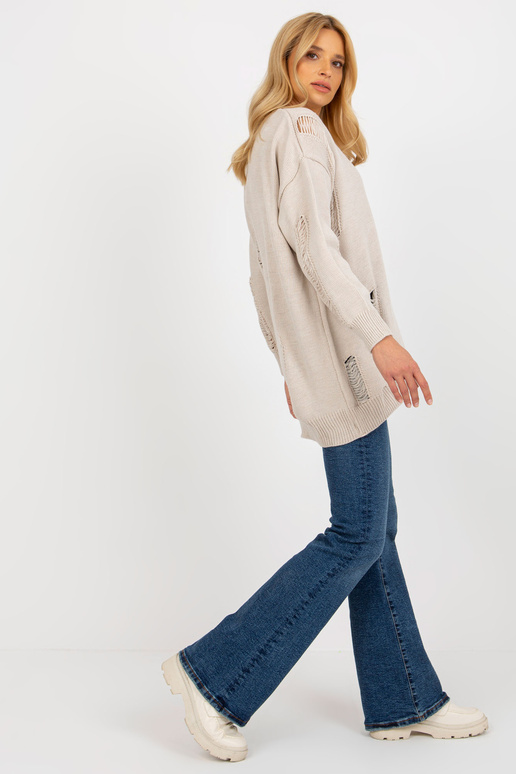Béžový oversized cardigan s dírkami... Béžový oversized cardigan s dírkami...