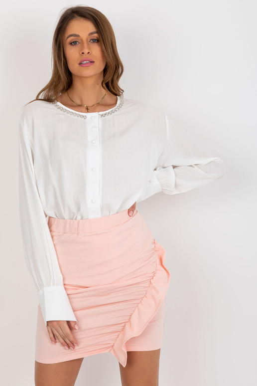 Ecru volná společenská halenka s...