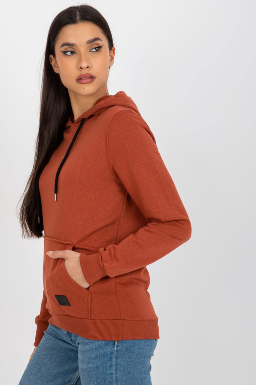 Tmavě oranžová bavlněná klokaní...