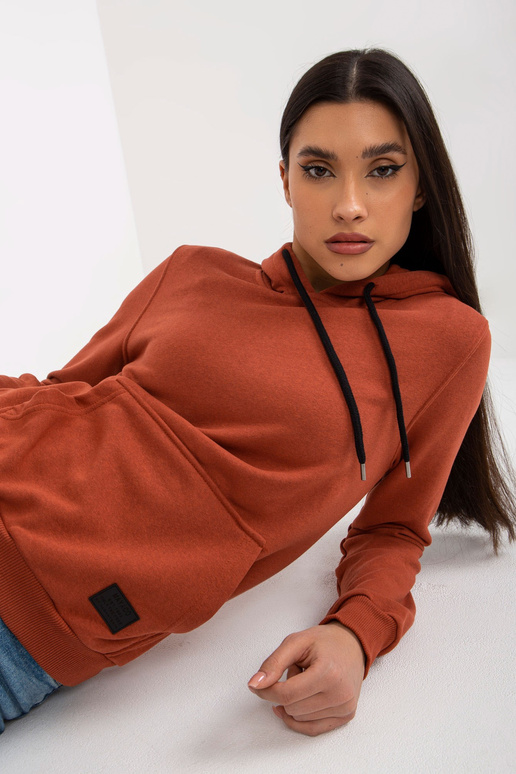 Tmavě oranžová bavlněná klokaní...