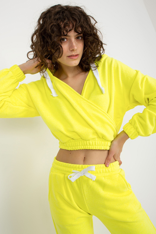 Fluo žlutá mikina set basic s...